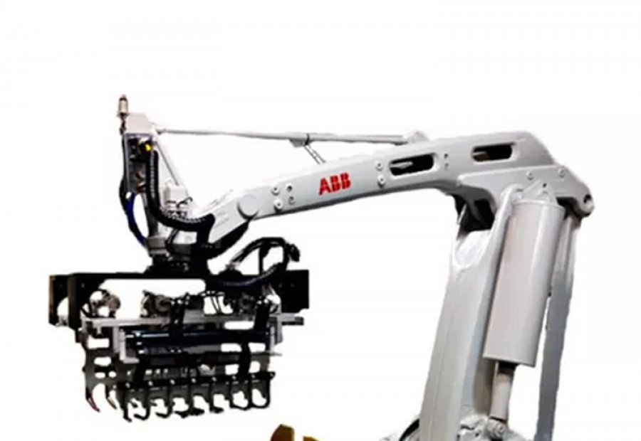 Bag palletizing robot, automatic bag stacking machine, YUPACK, industrial packaging automation