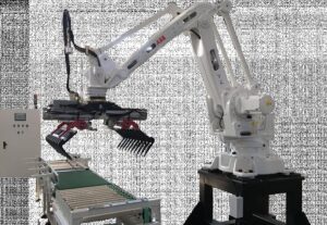 Bag palletizing robot, automatic bag stacking machine, YUPACK, industrial packaging automation