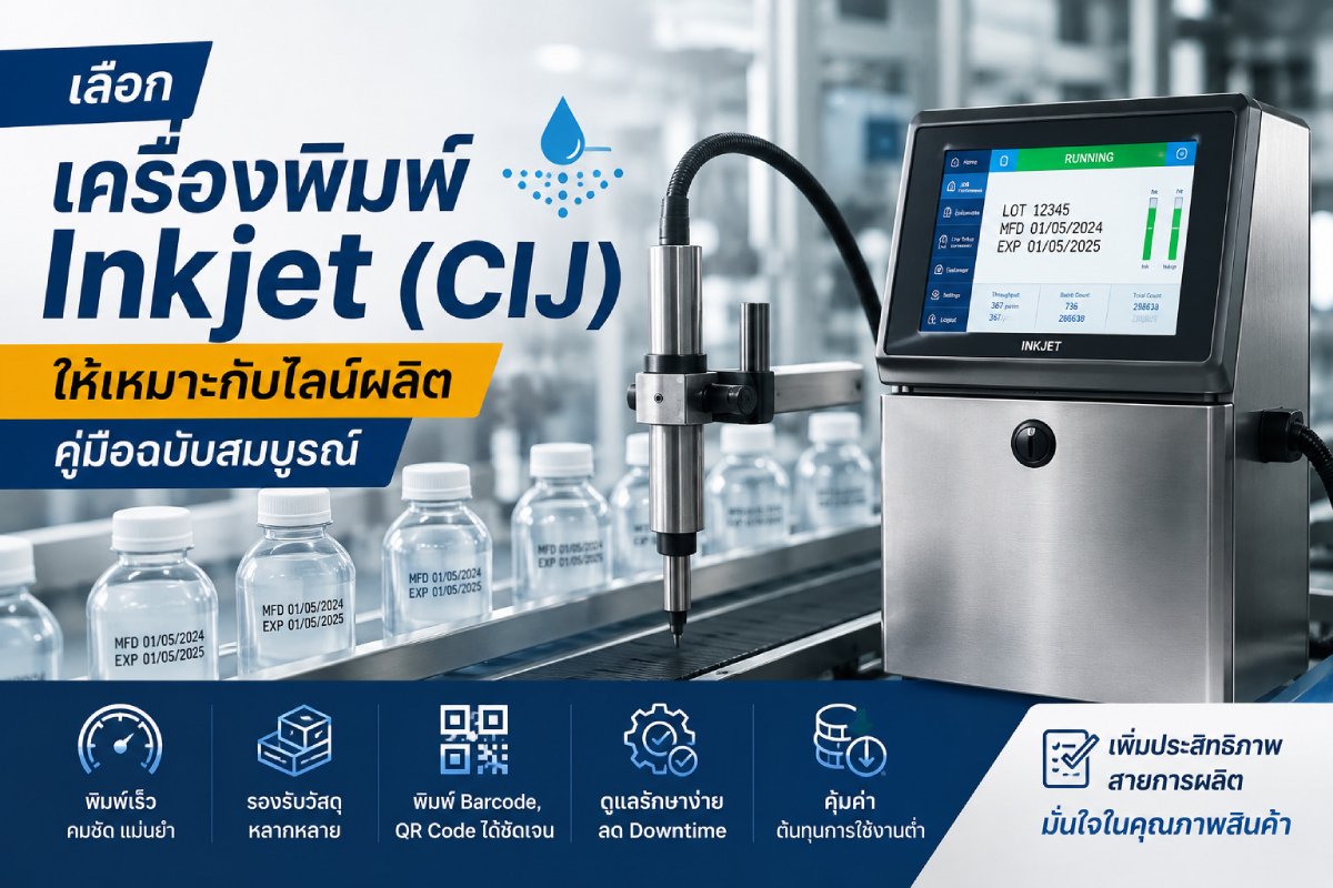 Continuous inkjet printer, CIJ coder, industrial coding marking