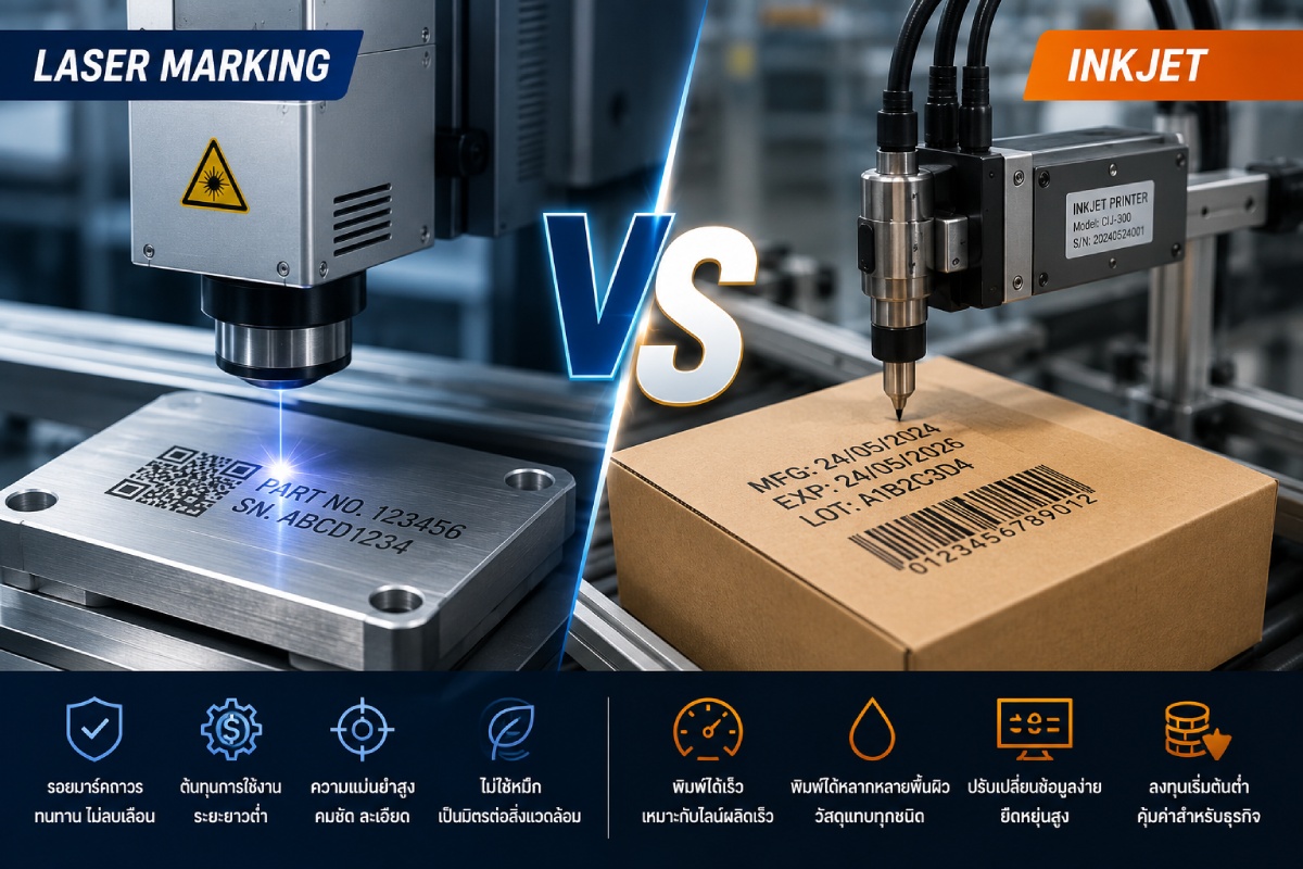 Laser marking machine, laser coder, non-contact industrial marking