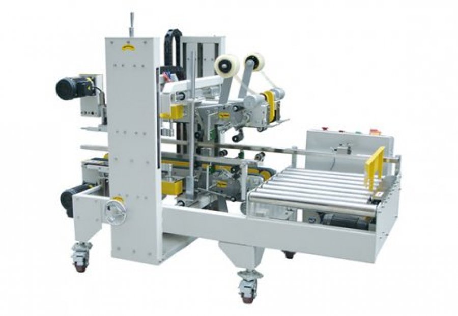 Automatic carton edge corner sealing machine FXJ-P5050 – product image, industrial automation, packaging machine