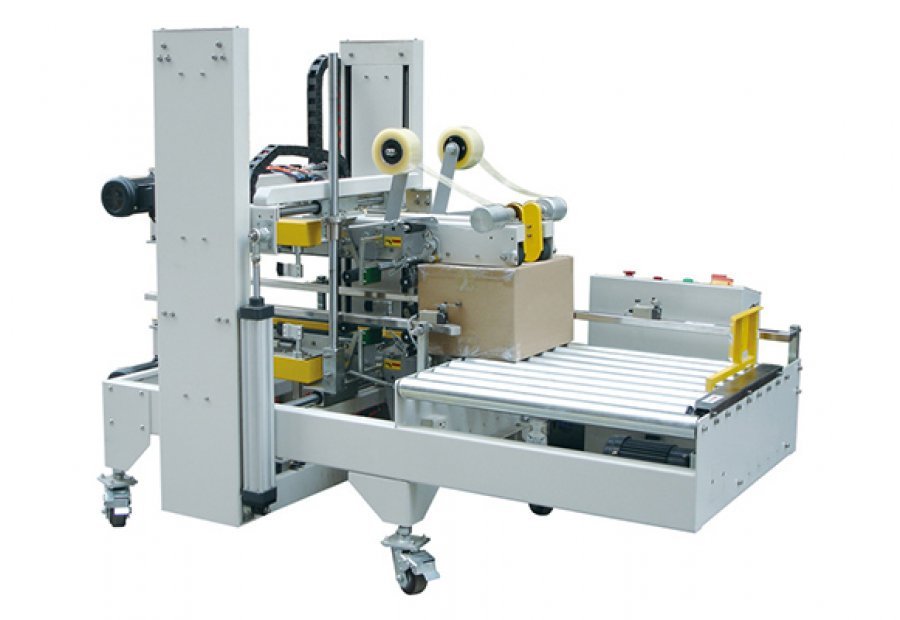 Radom sizes automatic carton edge corner sealing machine FXJ-P5050E – product image, industrial automation, packaging machine