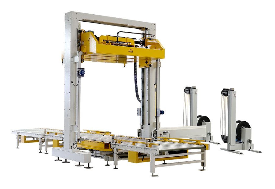 Dual-Head Pallet Strapping Machine (with Top Press) – product image, industrial automation, packaging machine