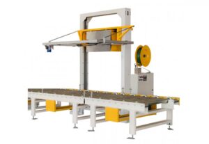 Horizontal Automatic Pallet Strapping Machine – product image, industrial automation, packaging machine