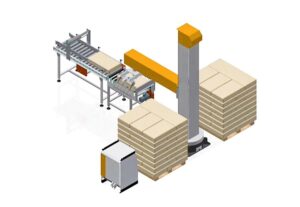 Single Column Palletizer YPK-JMD20 – product image, industrial automation, packaging machine