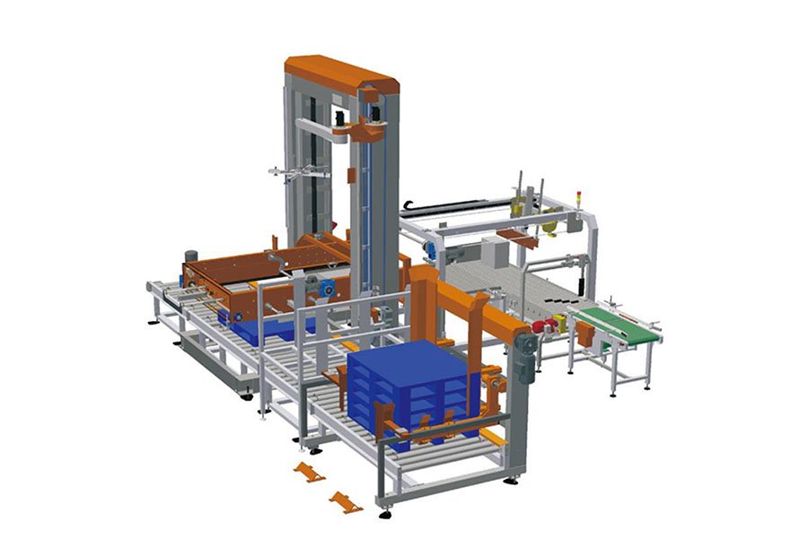 Gantry type low-level palletizer – product image, industrial automation, packaging machine