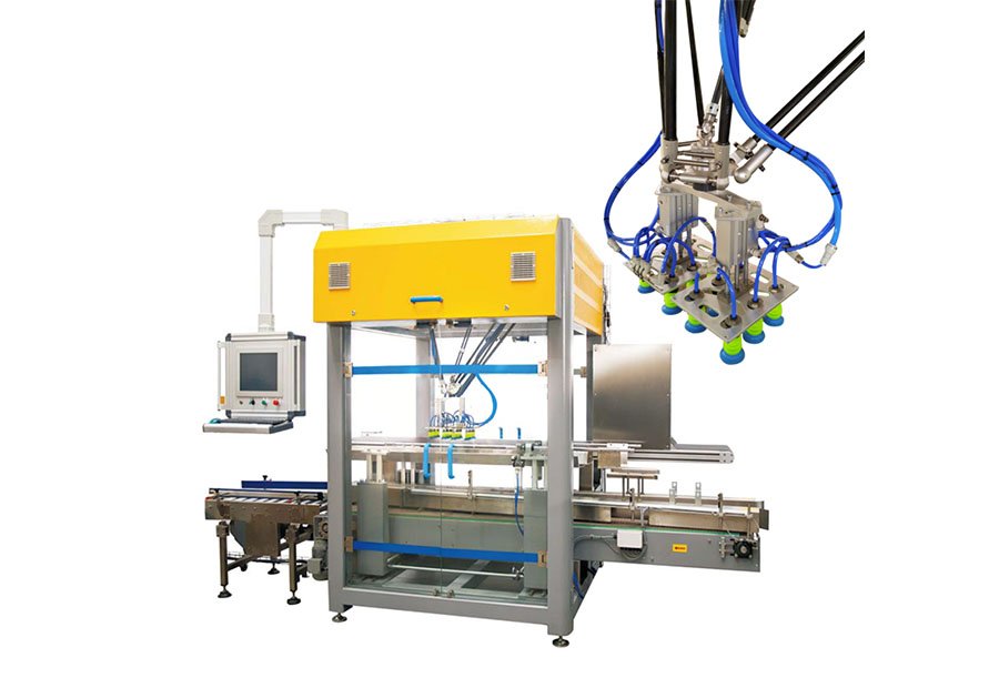 Delta robot case packer – product image, industrial automation, packaging machine