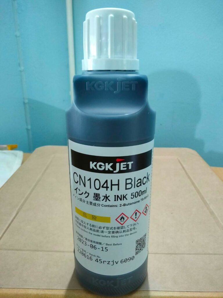 Black ink CN104H, KGK JET consumable, CIJ replacement ink