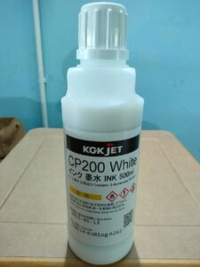 White ink CP200, KGK JET consumable, inkjet ink