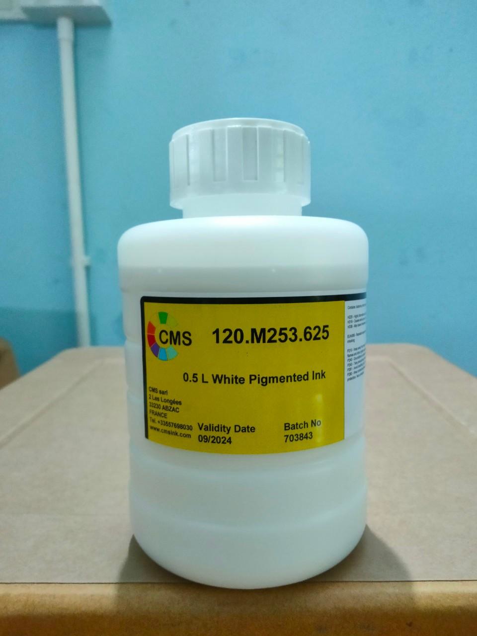 White pigmented ink, opaque inkjet ink, CMS INK consumable